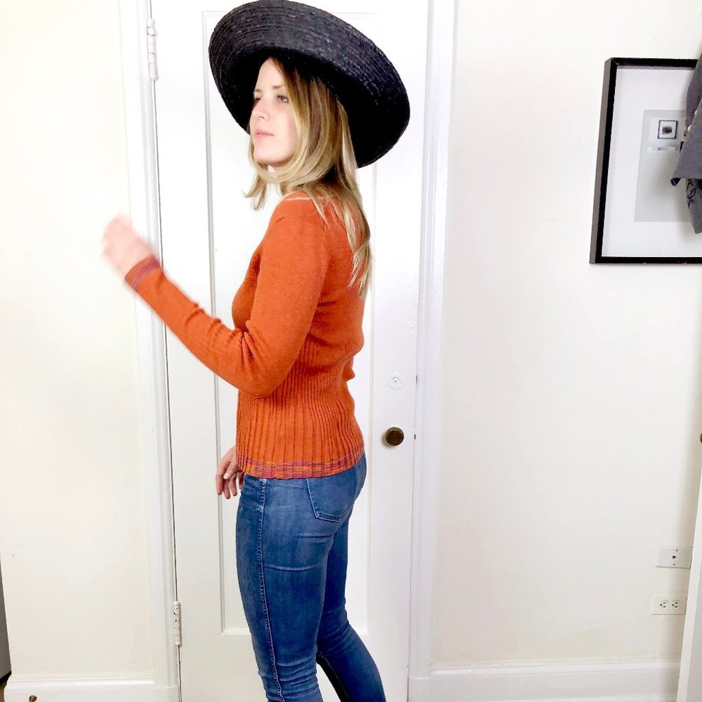 BCBG Black Straw Hat - Picture 6 of 12